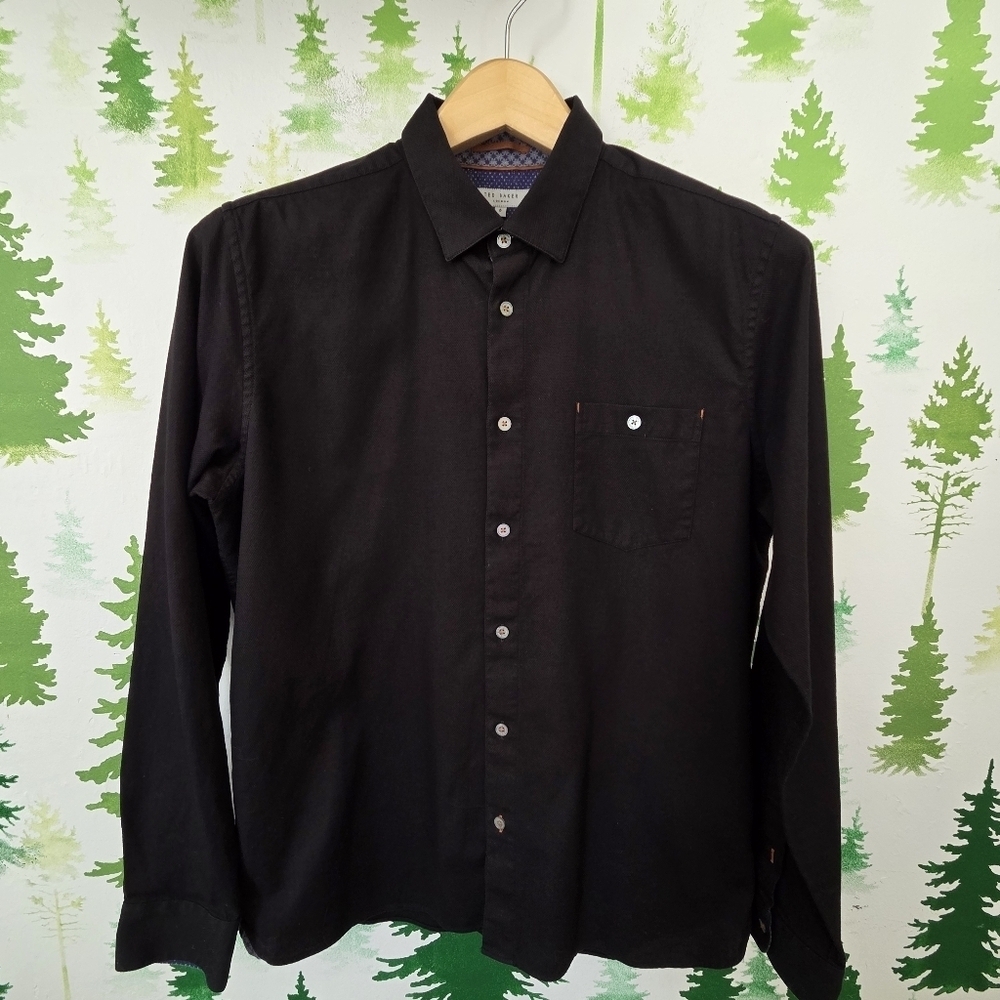 Ted Baker Men's Dark Button Up Shirt